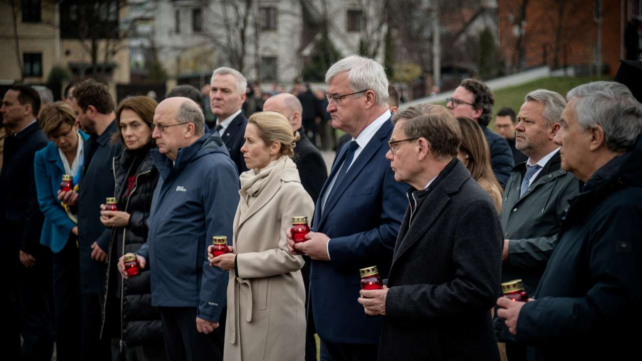EU top diplomats visit Bucha on the fourth anniversary of the liberation of the town