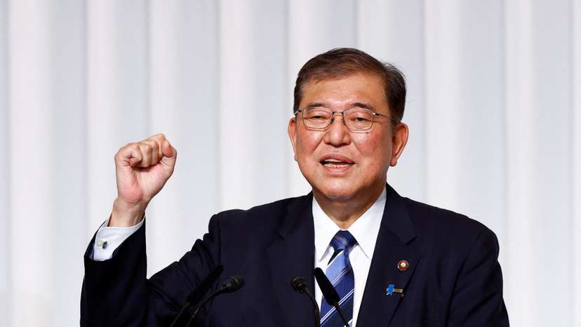 Japan's new LDP leader holds a press conference