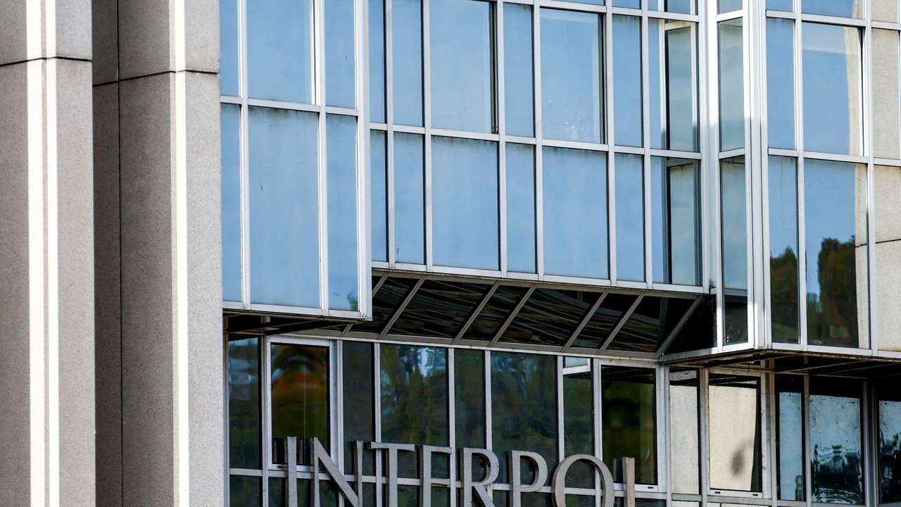 FILE PHOTO: A view shows the International Criminal Police Organization (INTERPOL) headquarters in Lyon