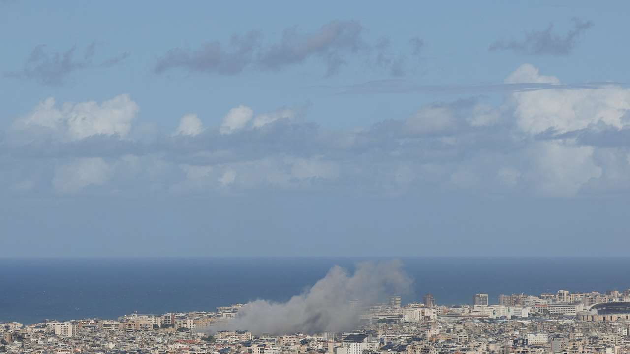 Smoke rises from Beirut's southern suburbs following an Israeli strike