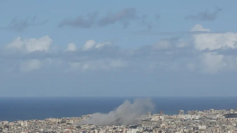 Smoke rises from Beirut's southern suburbs following an Israeli strike