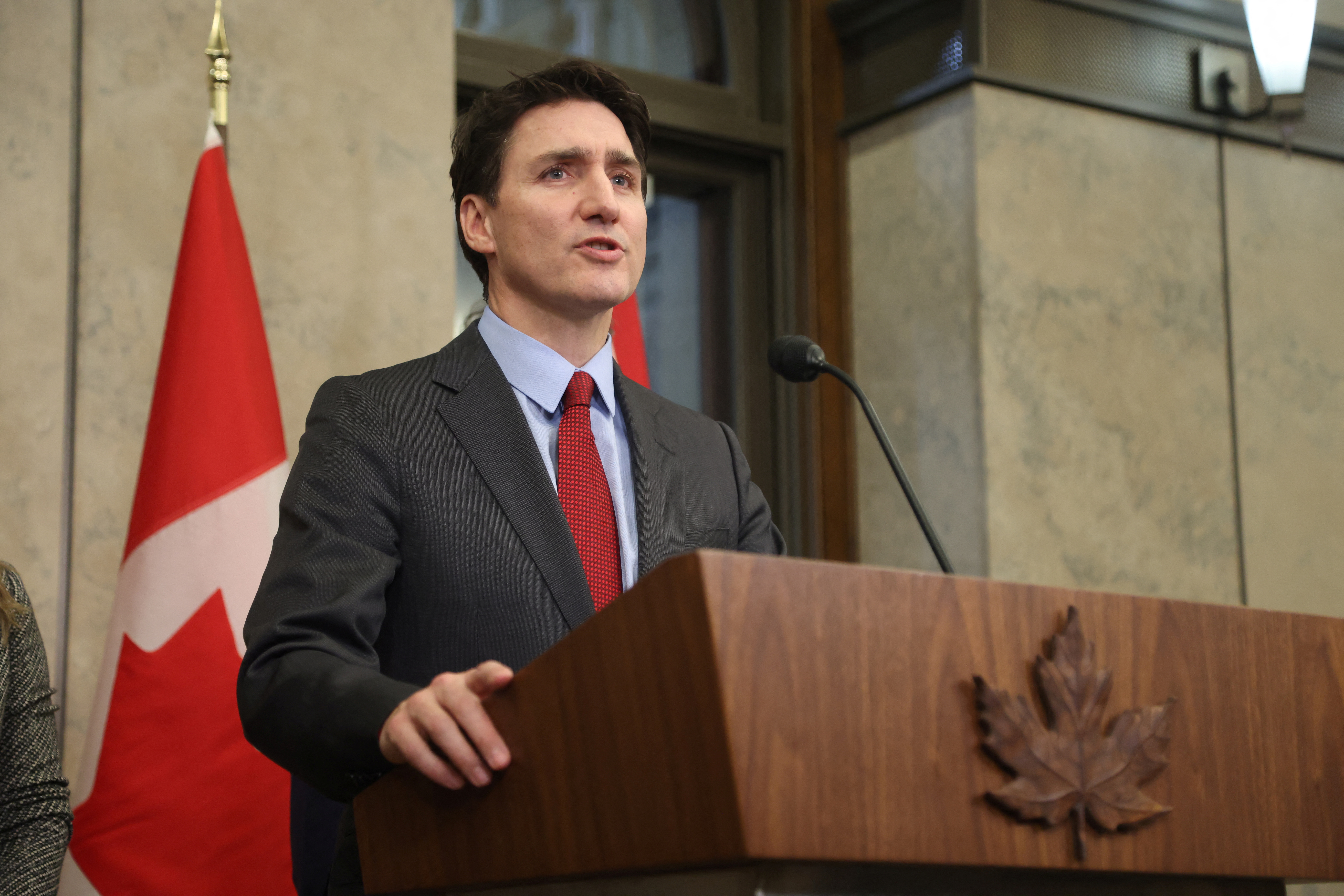 Canada's PM Trudeau responds after U.S. President Trump ordered tariffs on Canadian imports, in Ottawa