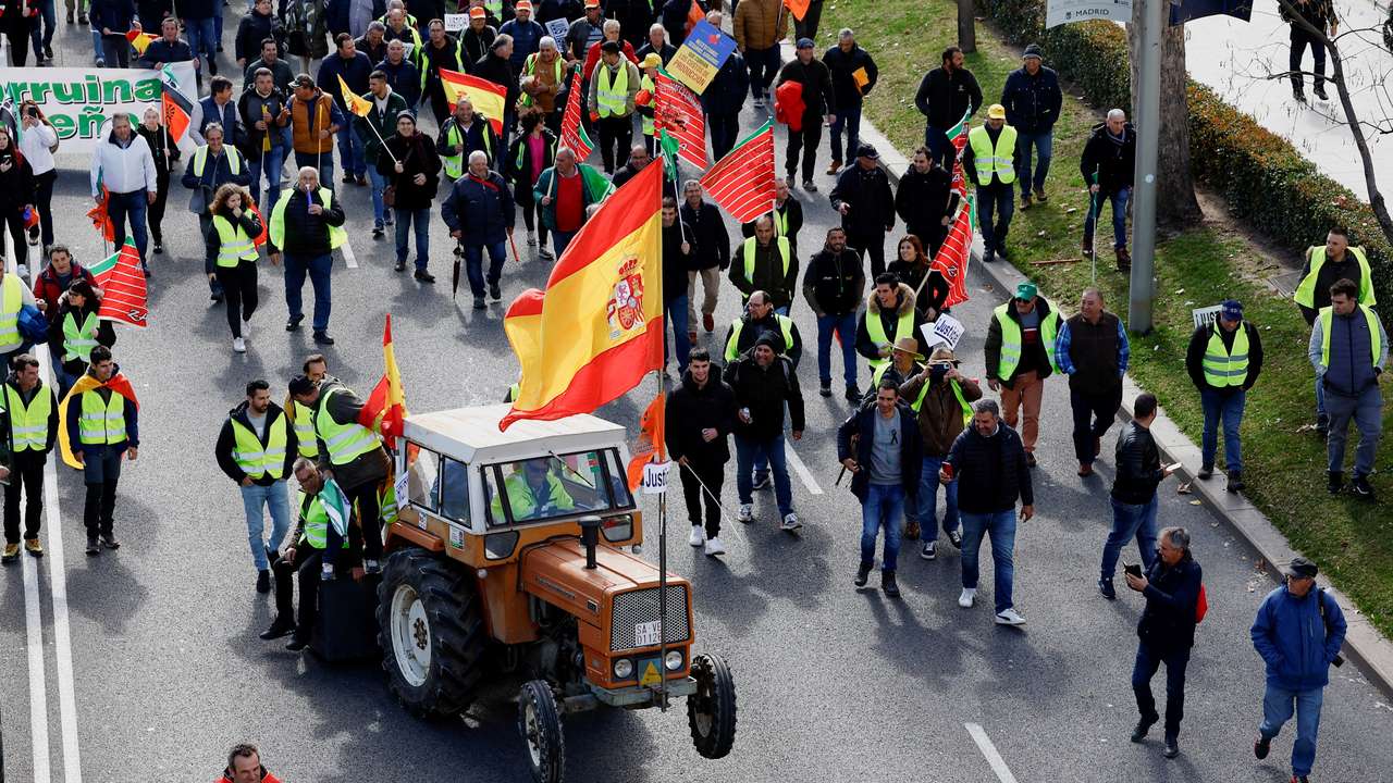 FILE PHOTO: Spanish farmers protest in Madrid