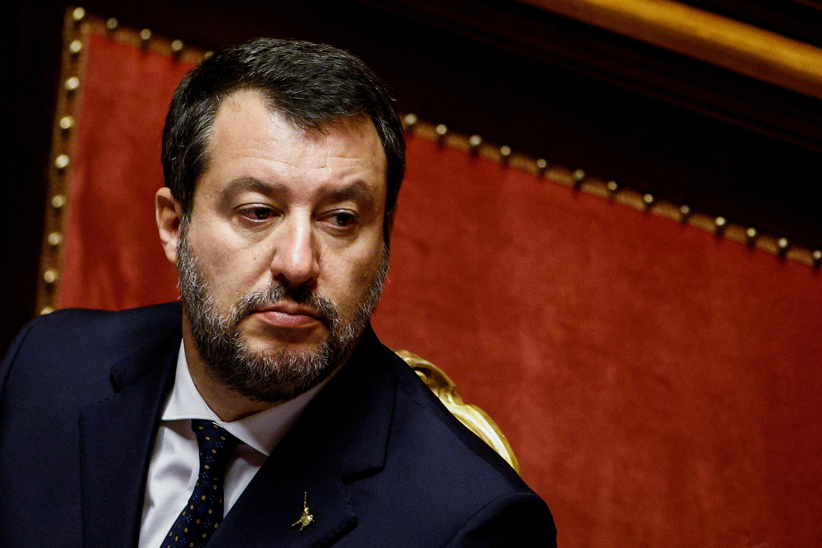 FILE PHOTO: Italy's PM Meloni attends the upper house of parliament, in Rome