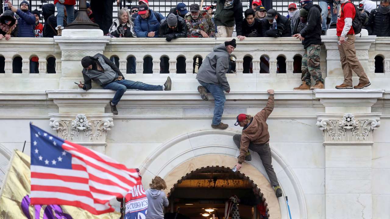 The U.S. Capitol Building is stormed by a pro-Trump mob on January 6, 2021