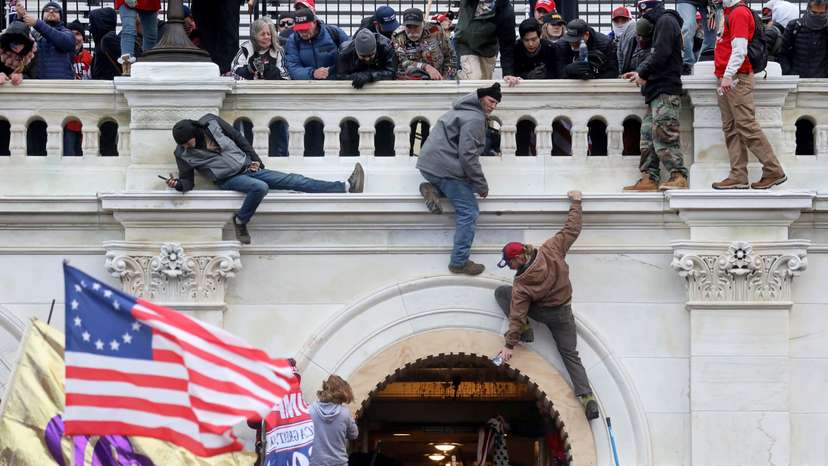 The U.S. Capitol Building is stormed by a pro-Trump mob on January 6, 2021