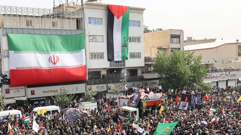 Iranians attend funeral procession for Hamas chief, Ismail Haniyeh in Tehran