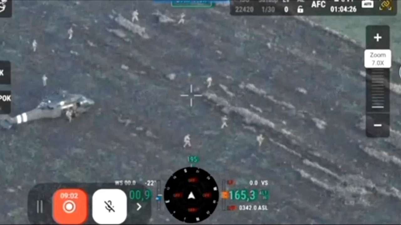 Video released by Ukrainian military is said to show troops in Pokrovsk