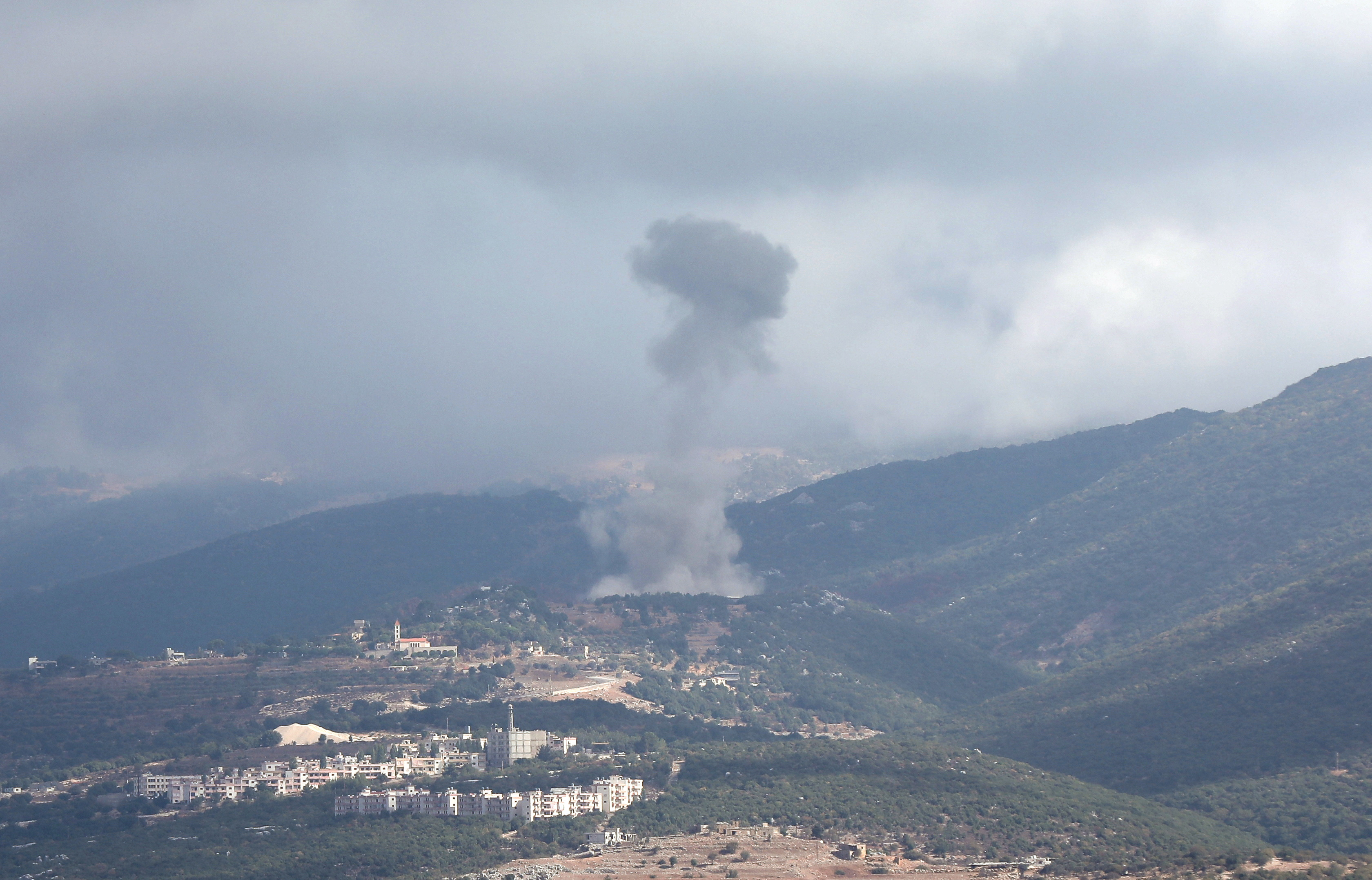 Smoke billows over southern Lebanon