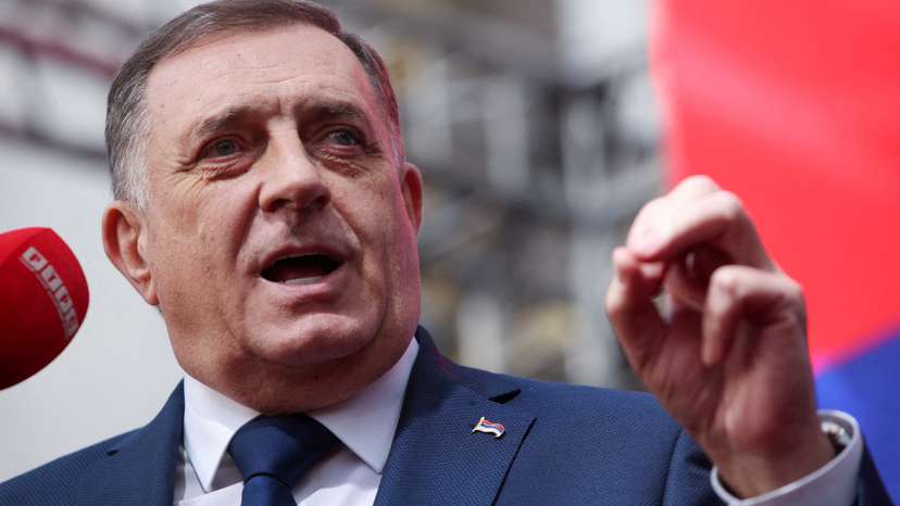 FILE PHOTO: Serb separatist leader Milorad Dodik is shown in Bosnia and Herzegovina