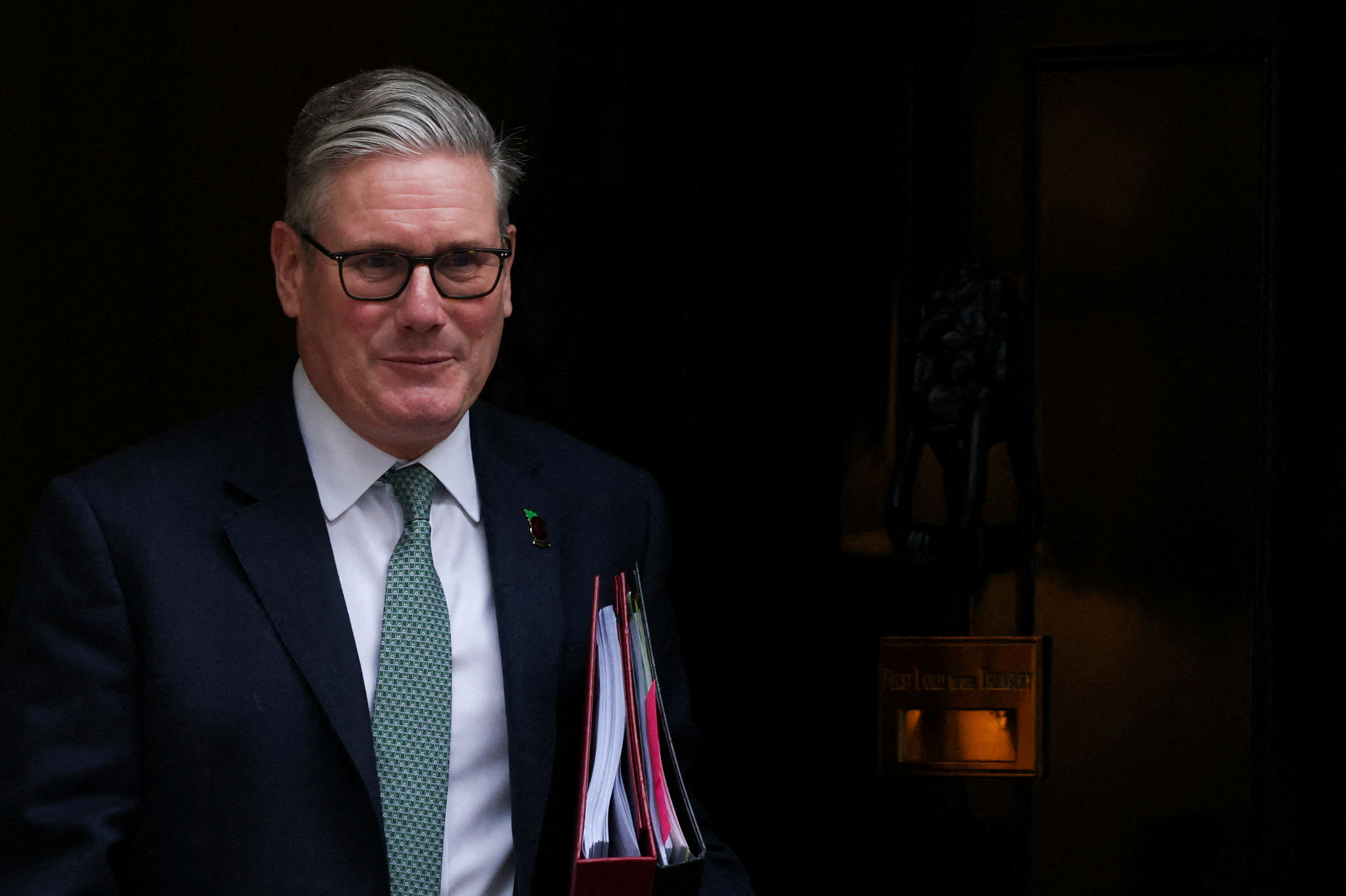 British PM Keir Starmer leaves 10 Downing Street in London