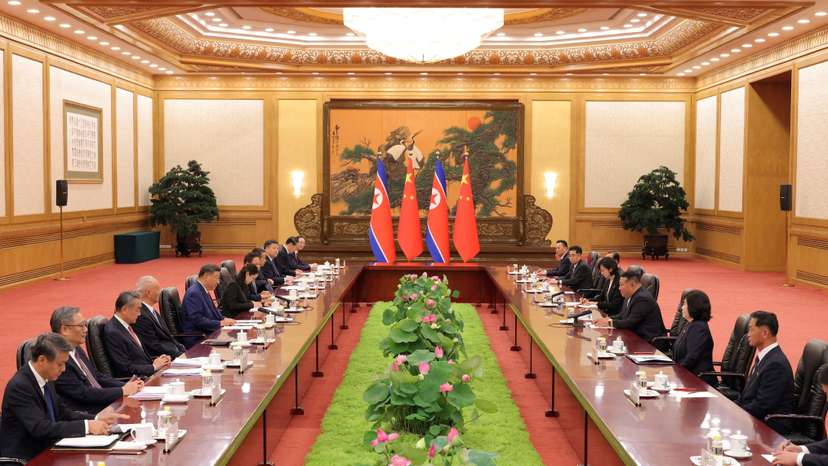 North Korean leader Kim Jong Un and Chinese President Xi Jinping meet in Beijing