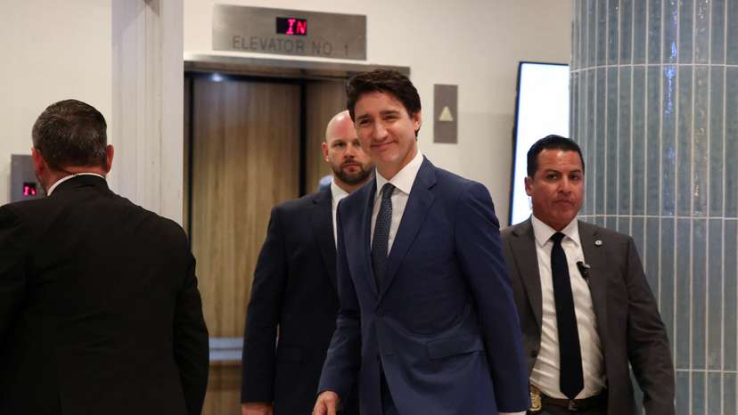 Canada's Prime Minister Justin Trudeau leaves a hotel to meet U.S. President-elect Donald Trump at Mar-a-Lago in Palm Beach