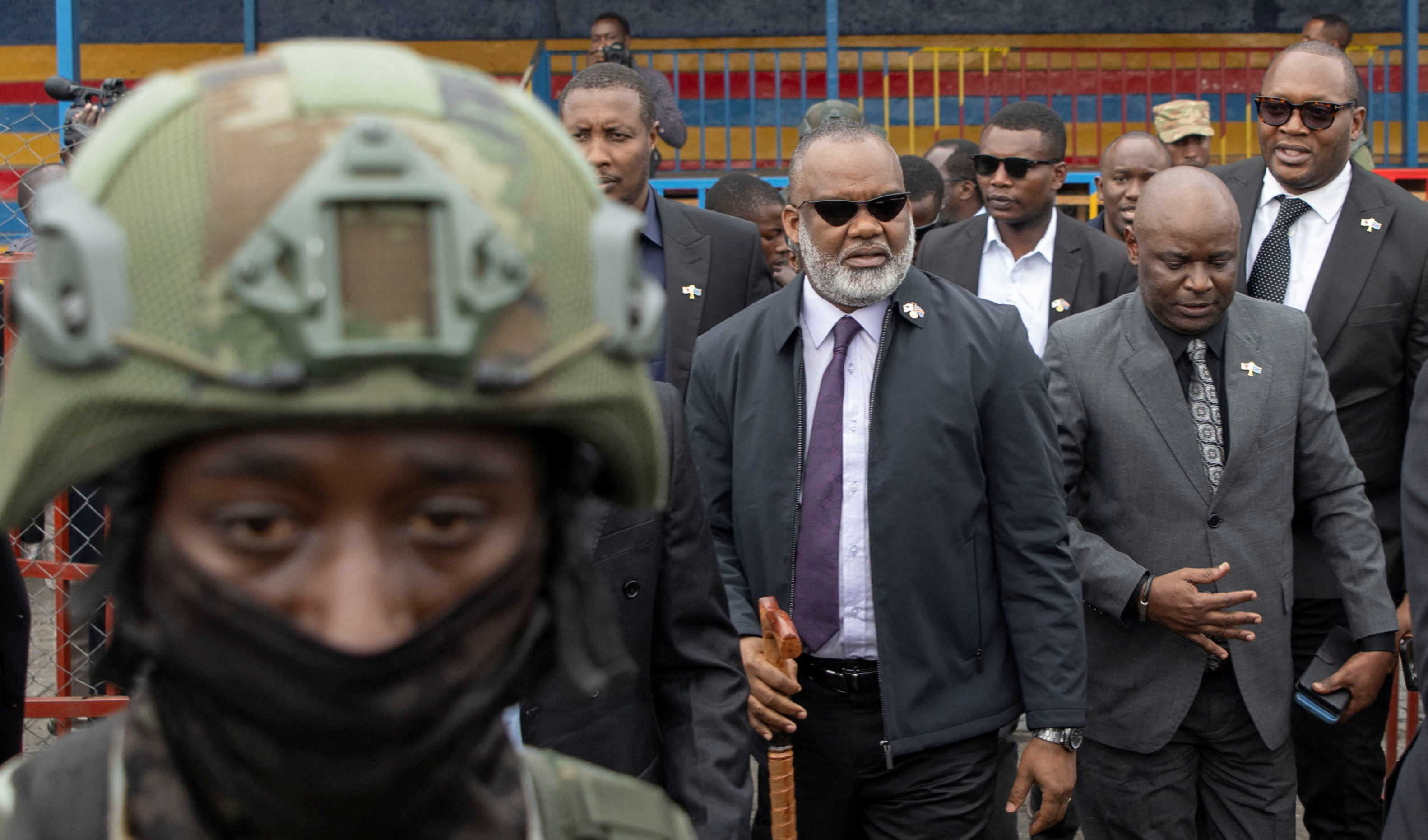 Funeral ceremony of the victims who died in a drone strike in Masisi territory, in Goma