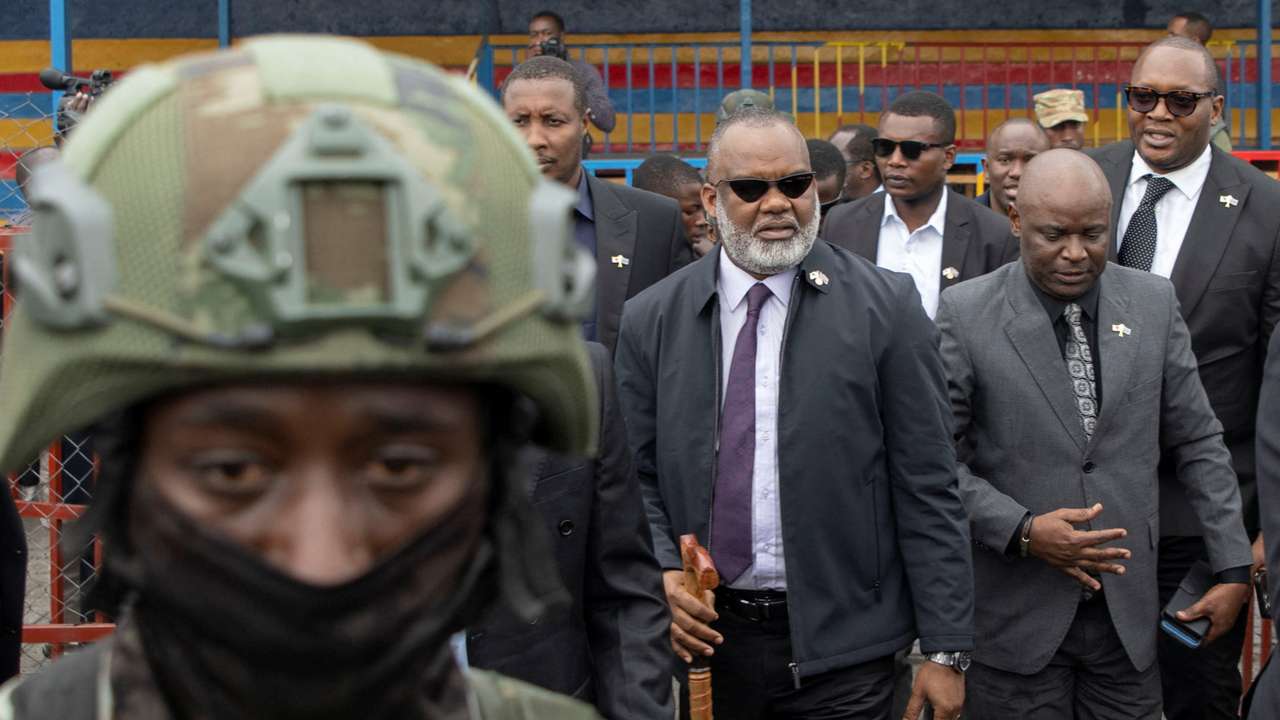 Funeral ceremony of the victims who died in a drone strike in Masisi territory, in Goma