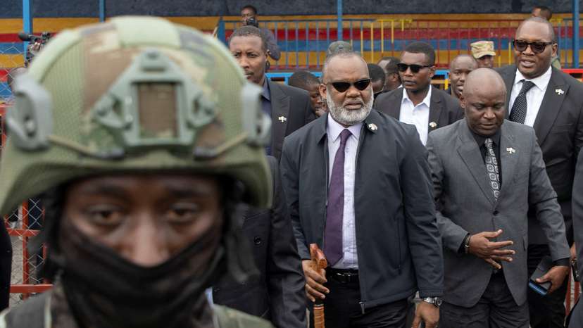 Funeral ceremony of the victims who died in a drone strike in Masisi territory, in Goma