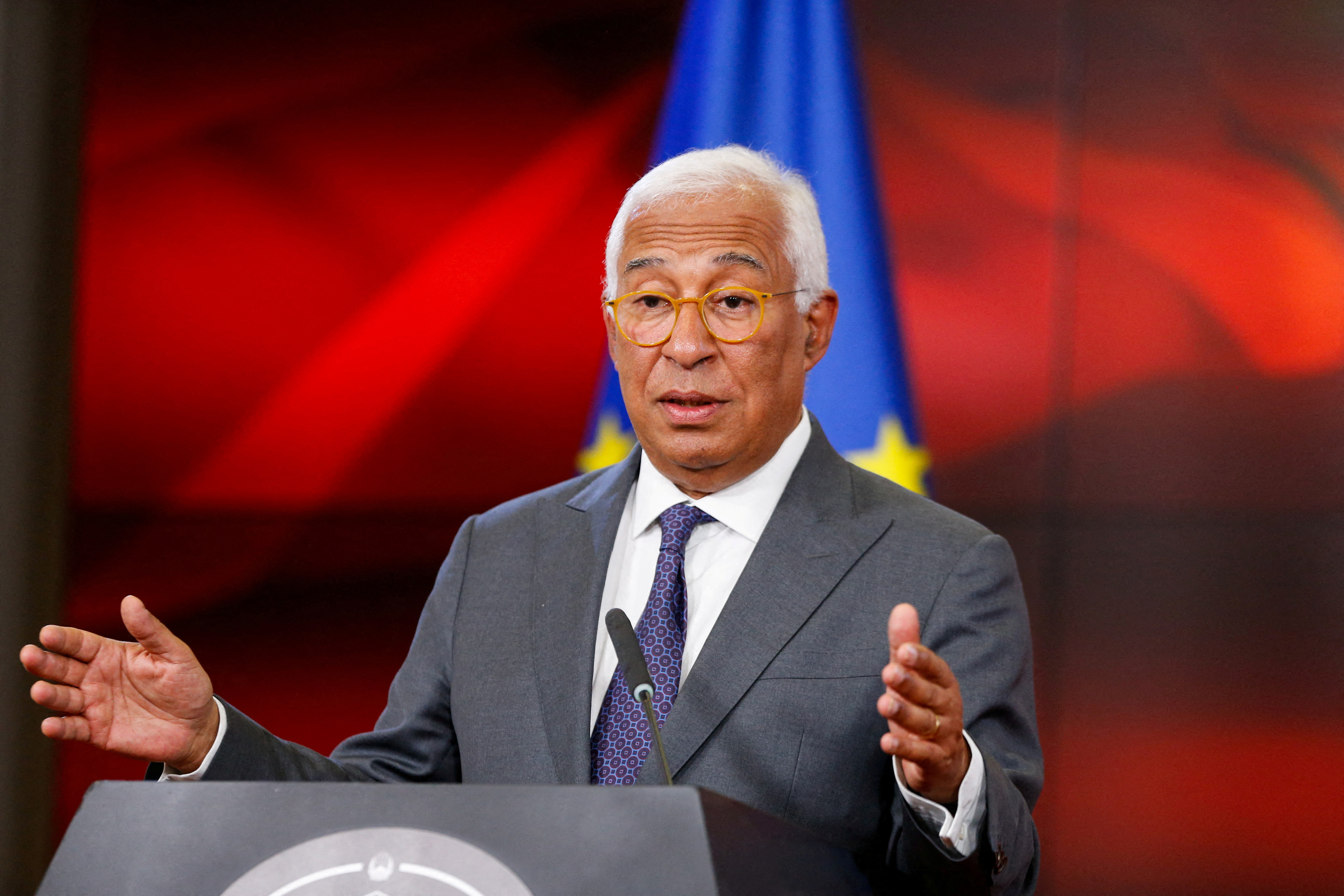 FILE PHOTO: European Council President Costa visits Skopje