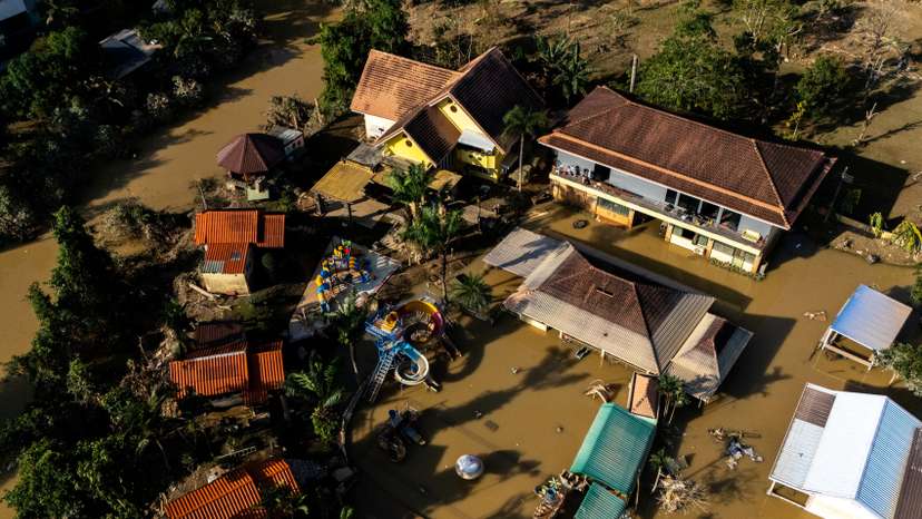 Heavy flooding in southern Thailand