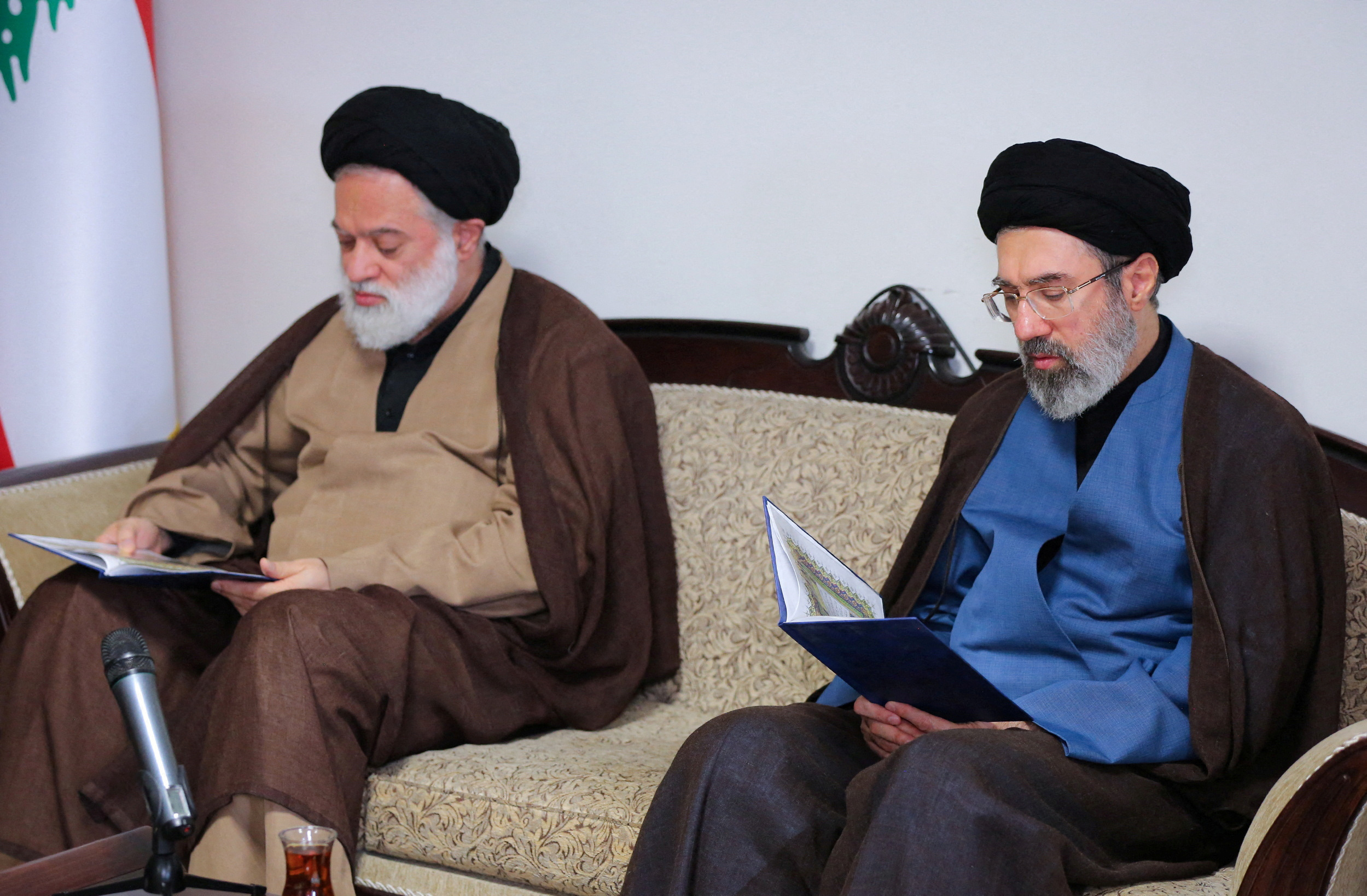 FILE PHOTO: Mojtaba Khamenei visits Hezbollah's office in Tehran