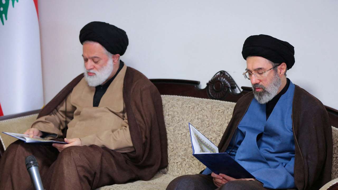FILE PHOTO: Mojtaba Khamenei visits Hezbollah's office in Tehran