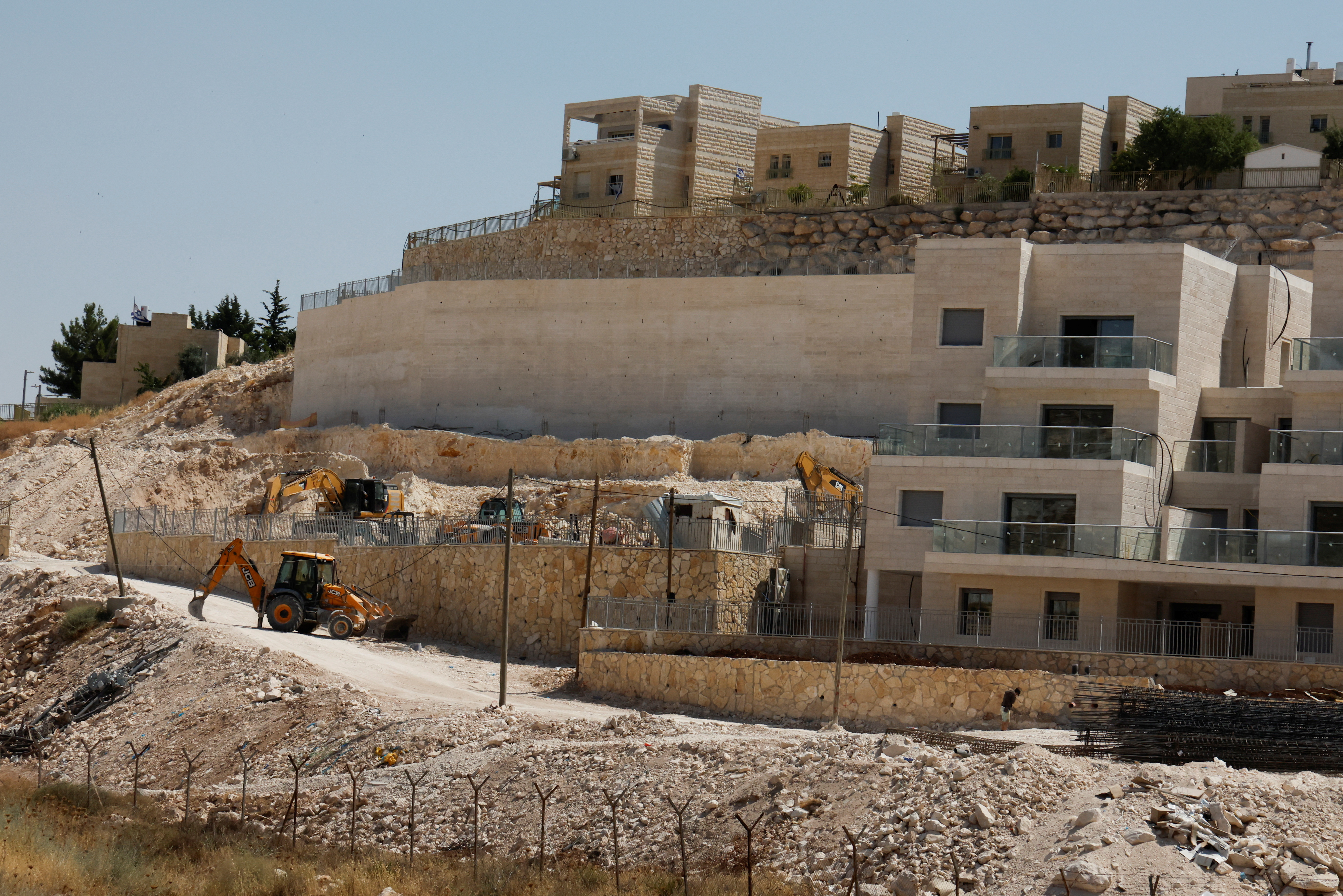 A view of the Israeli settlement Maale Mikhmas near Ramallah, in the Israeli-occupied West Bank