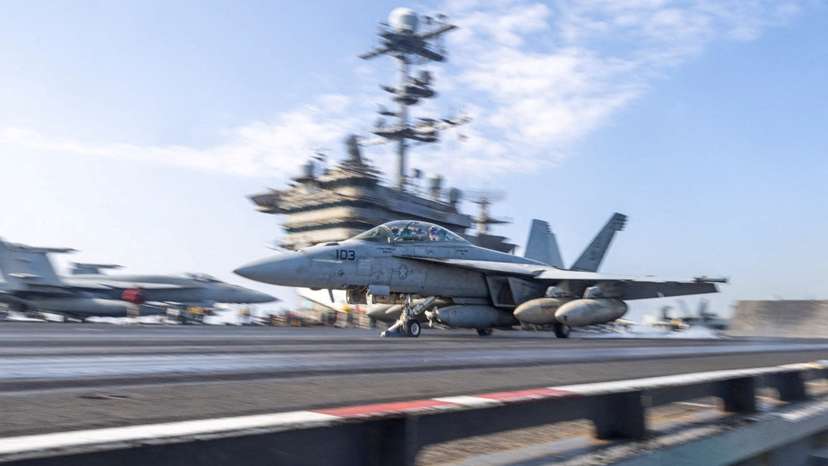 Carrier Air Wing 1 (CVW-1) conducts routine flight operations from the Nimitz-class aircraft carrier USS Harry S. Truman (CVN-75) in the U.S. Central Command's area of responsibility