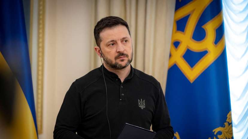 Ukraine's President Zelenskiy holds a press conference in Kyiv