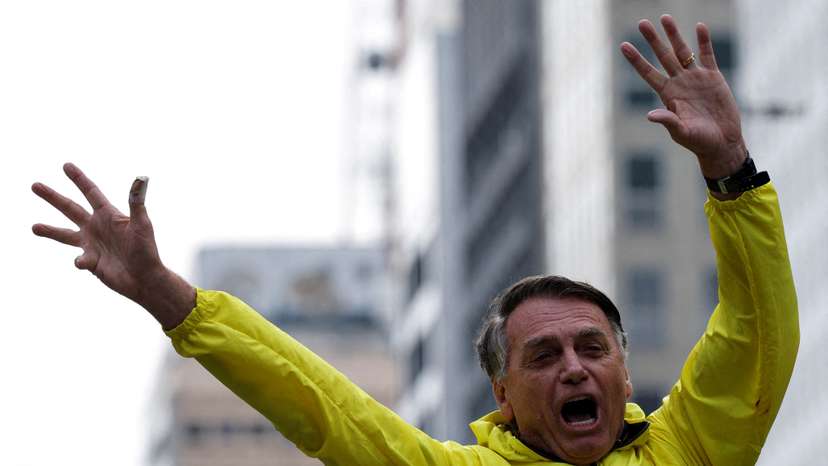 FILE PHOTO: Demonstration against former Brazilian President Jair Bolsonaro's judicial process in Sao Paolo