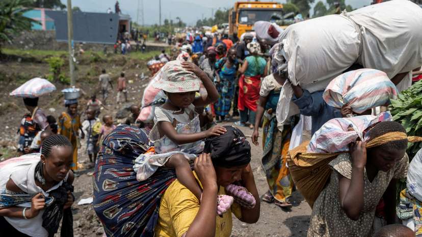 FILE PHOTO: Thousands more flee rebel advance in eastern Congo