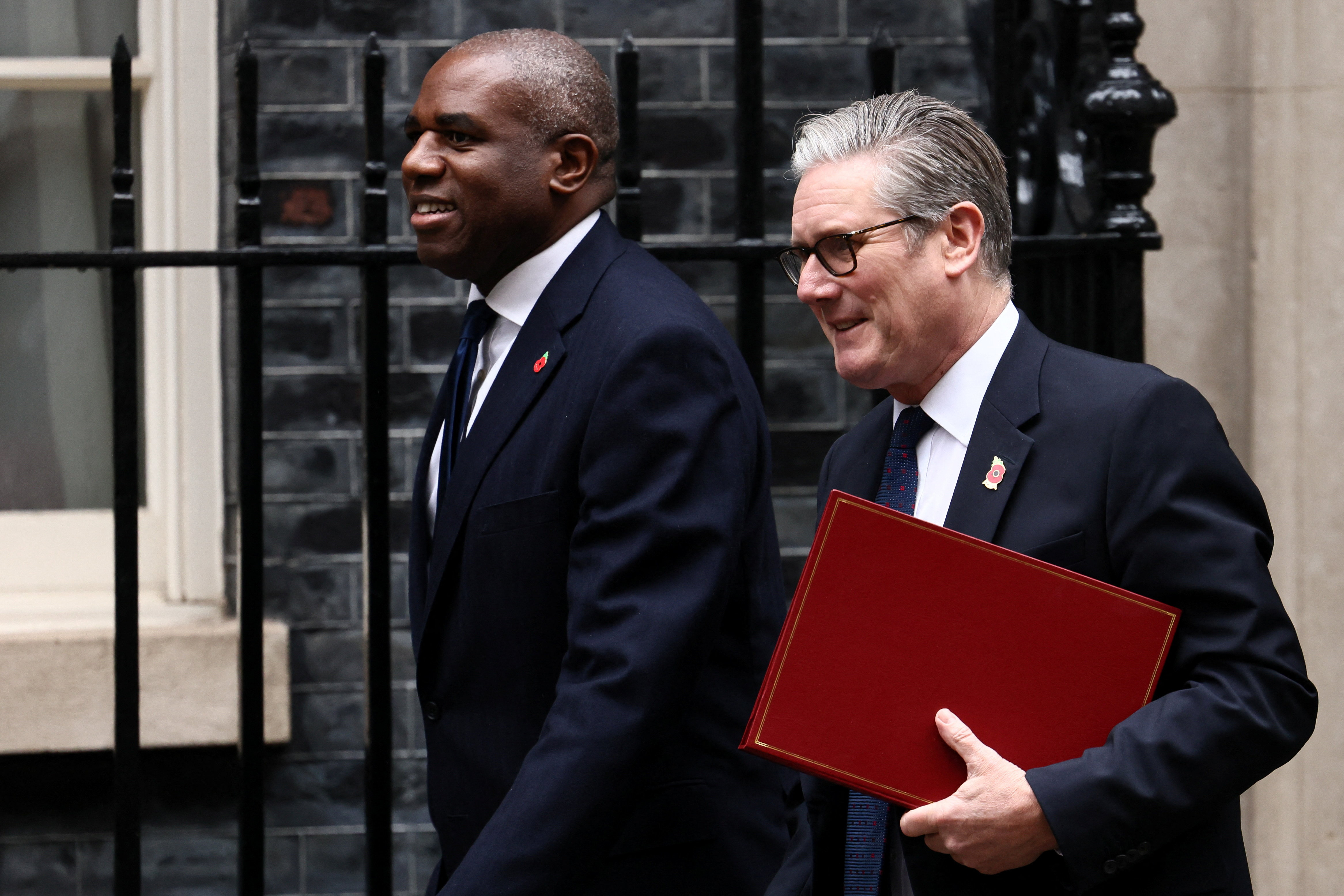 British PM Keir Starmer leaves 10 Downing Street in London