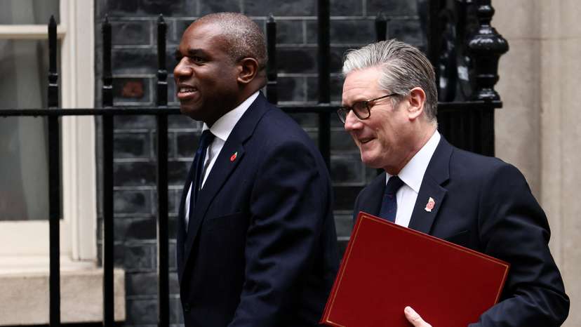 British PM Keir Starmer leaves 10 Downing Street in London
