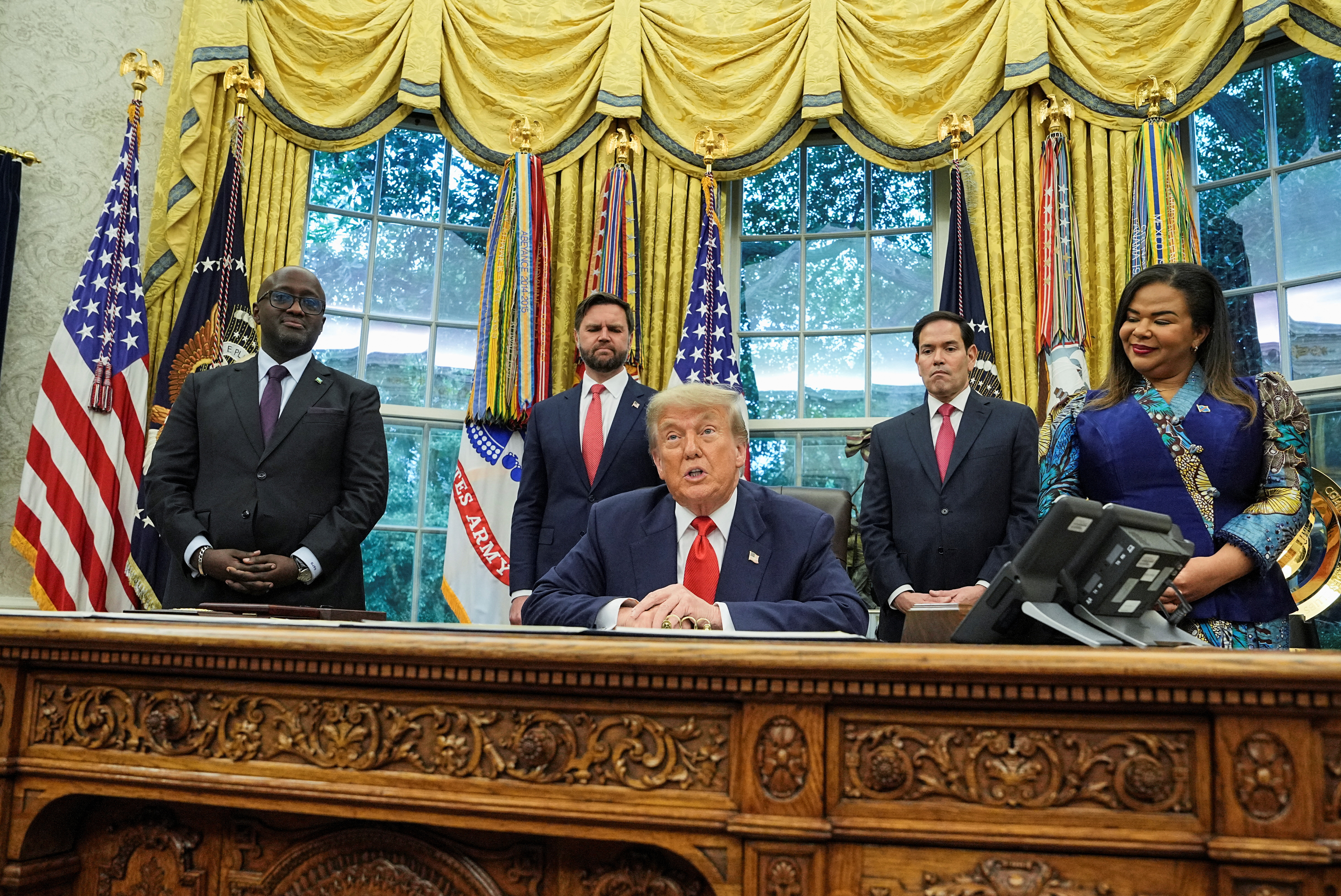 U.S. President Trump hosts Rwanda and DR Congo foreign ministers at the White House