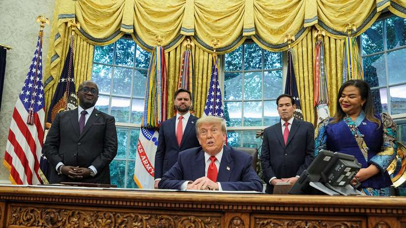 U.S. President Trump hosts Rwanda and DR Congo foreign ministers at the White House