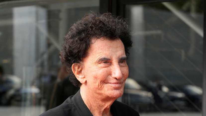 IMA president Jack Lang arrives before visiting the exhibition "Treasures rescued from Gaza", at the Arab World Institute (IMA) in Paris