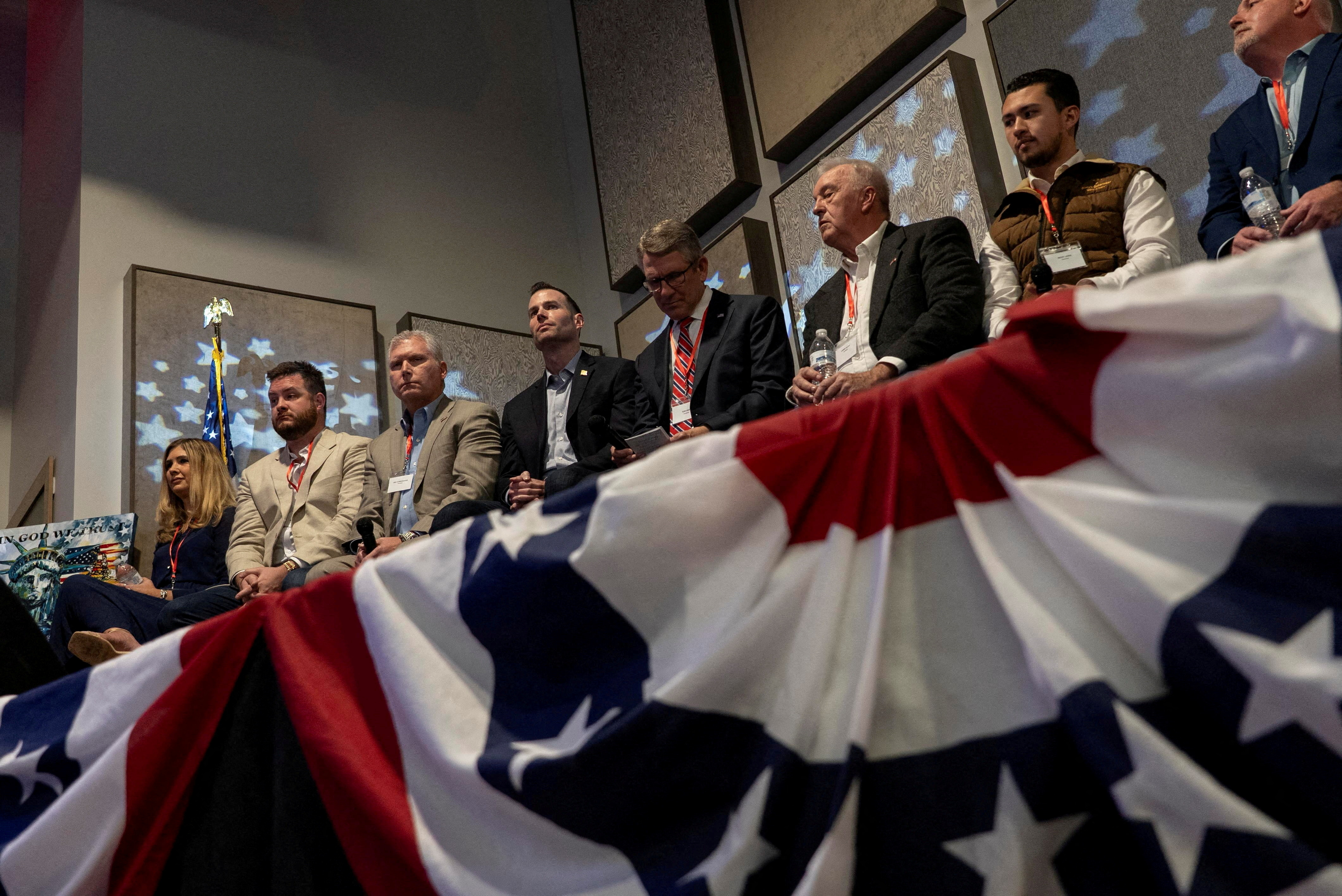 FILE PHOTO: Candidates for Georgia’s 14th Congressional District participate in forum, in Kennesaw