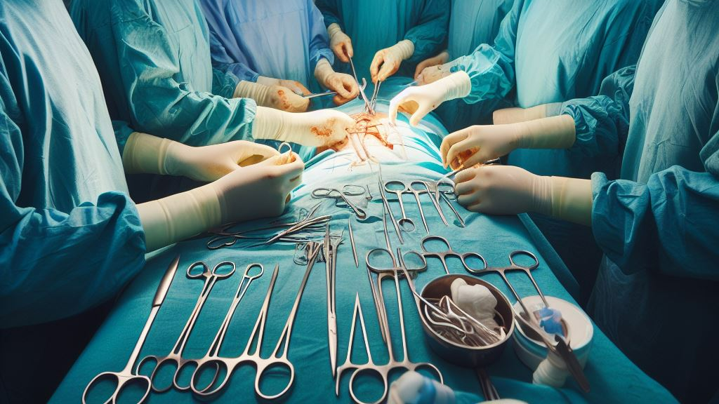 AI image of a patient on a sugrical bed