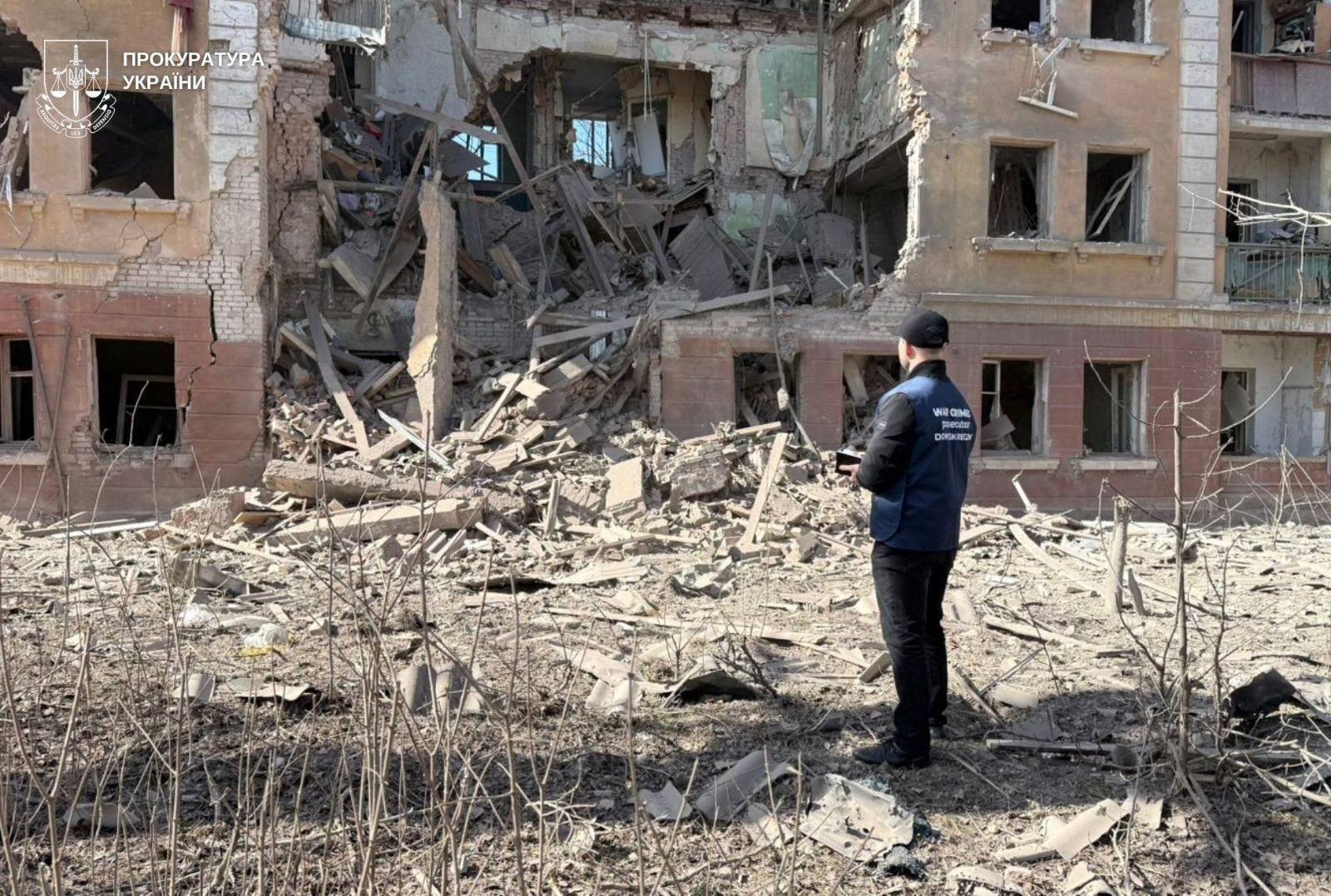 Aftermath of a Russian air strike in Sloviansk