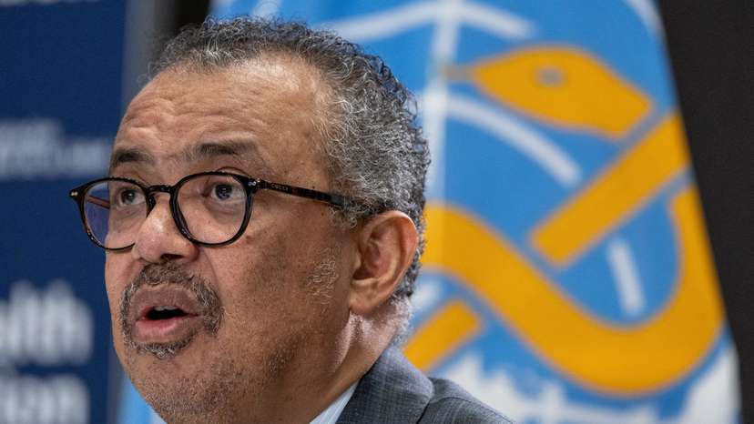 Director-General of the WHO Dr. Tedros attends an ACANU briefing in Geneva