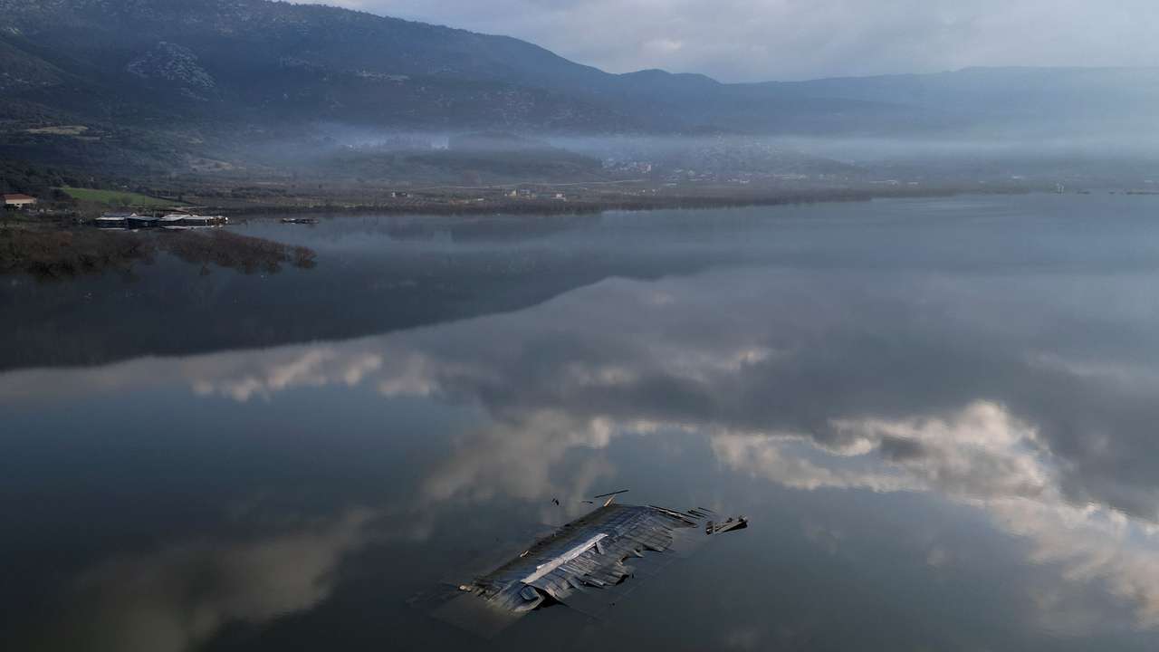 FILE PHOTO: Flooded Greek lake a warning to European farmers battling climate change