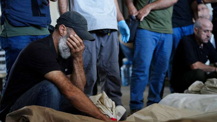 Funeral of people killed in an Israeli airstrike, in Nabatieh