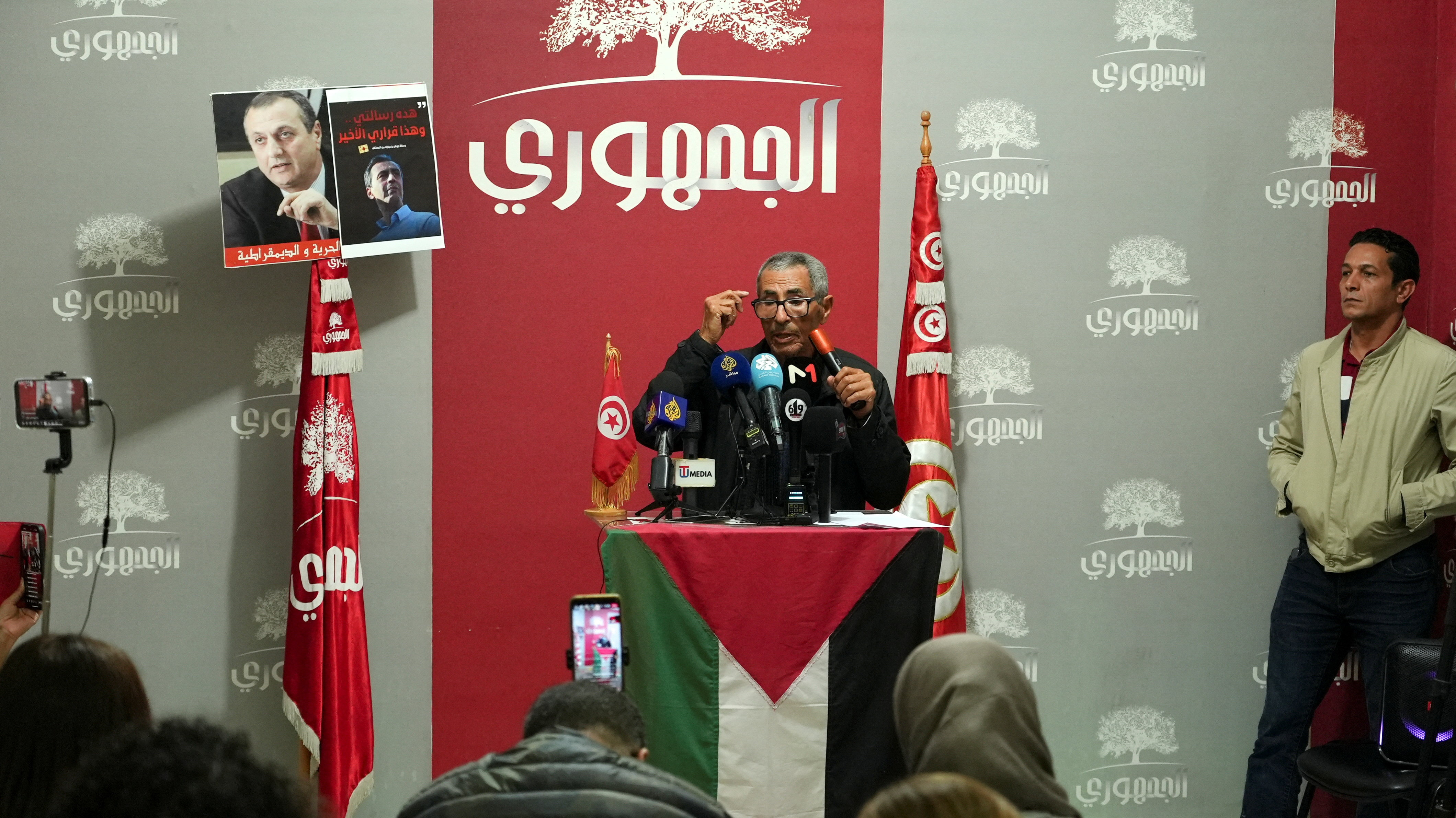 Jailed Tunisian opposition leader faced brutal violence in prison, his lawyer says