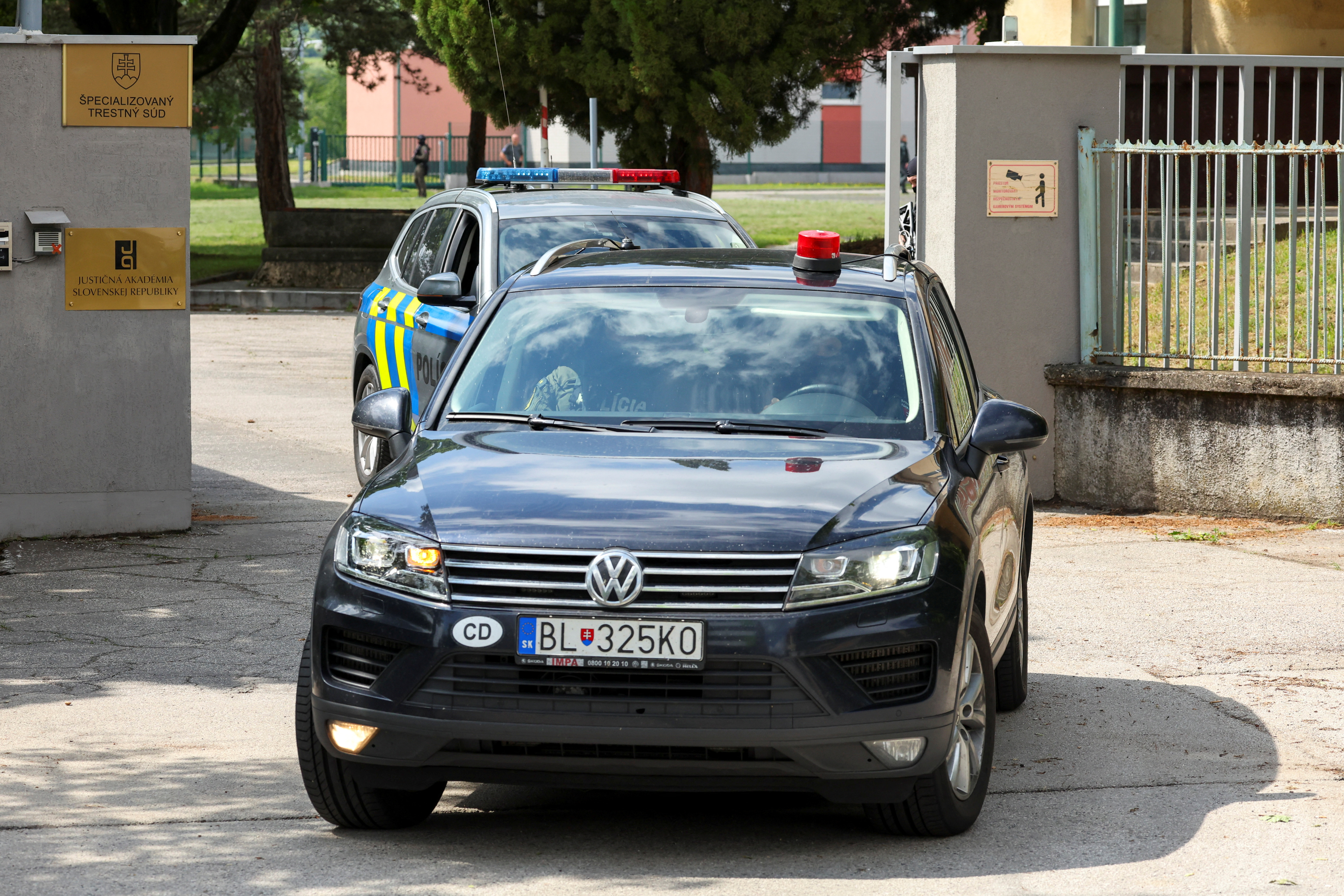 Juraj C., suspect in attack on Slovak PM Fico, is transferred by police to a Special Court for his hearing, in Pezinok