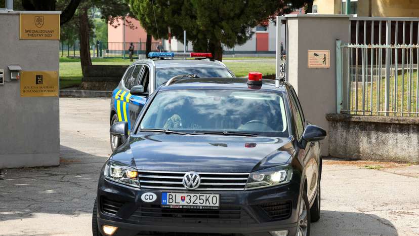 Juraj C., suspect in attack on Slovak PM Fico, is transferred by police to a Special Court for his hearing, in Pezinok