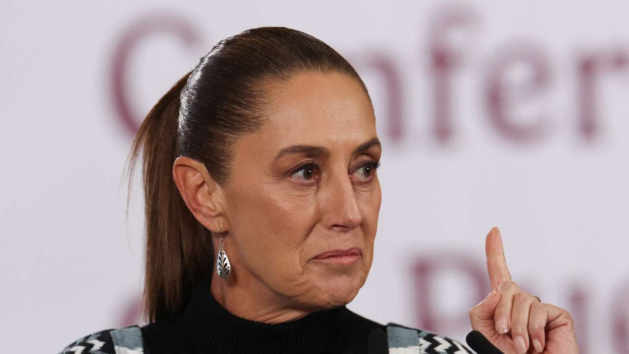Mexican President Claudia Sheinbaum holds a press conference in Mexico City