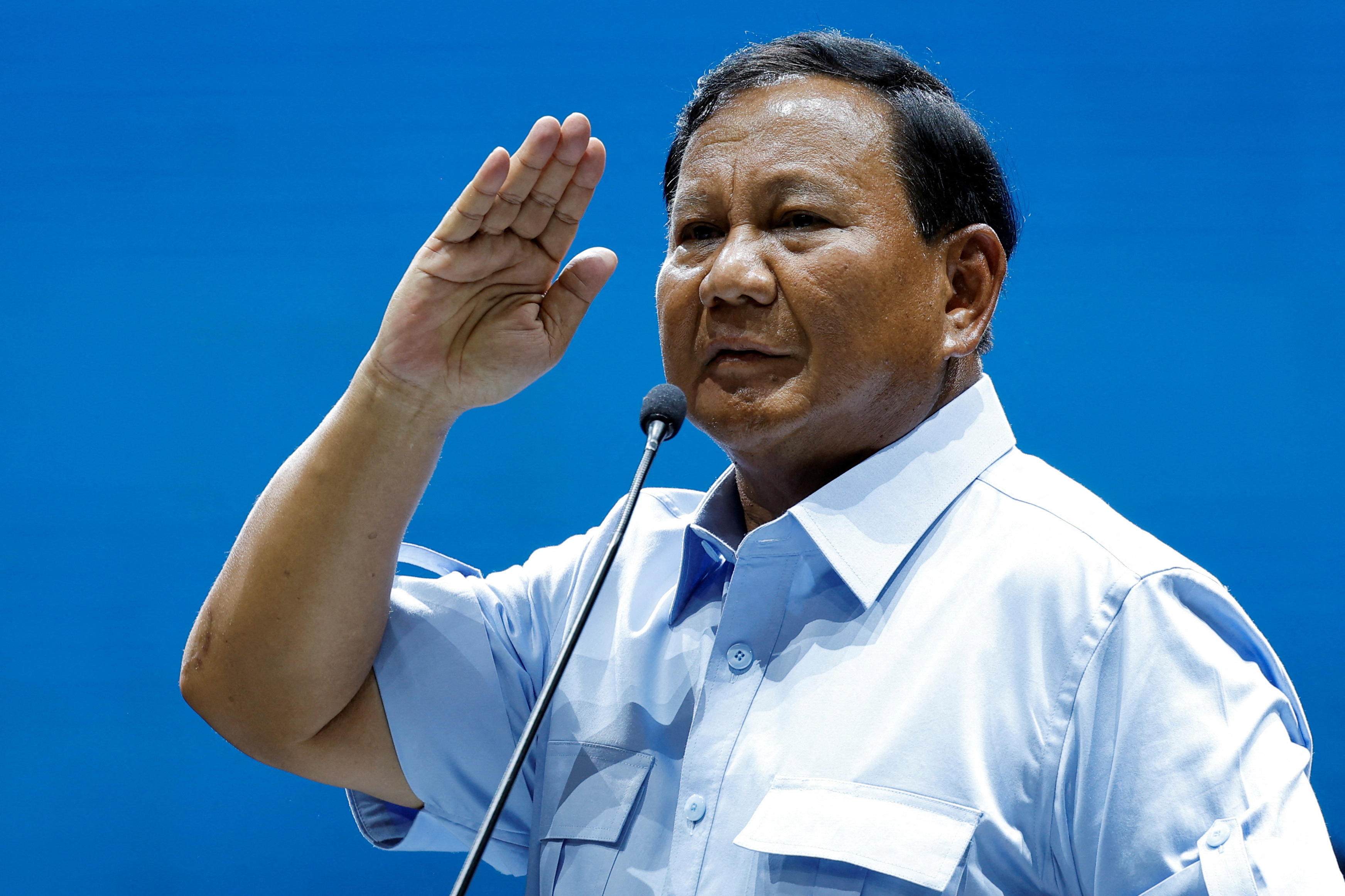 FILE PHOTO: Presidential candidate Prabowo Subianto campaign rally in Jakarta