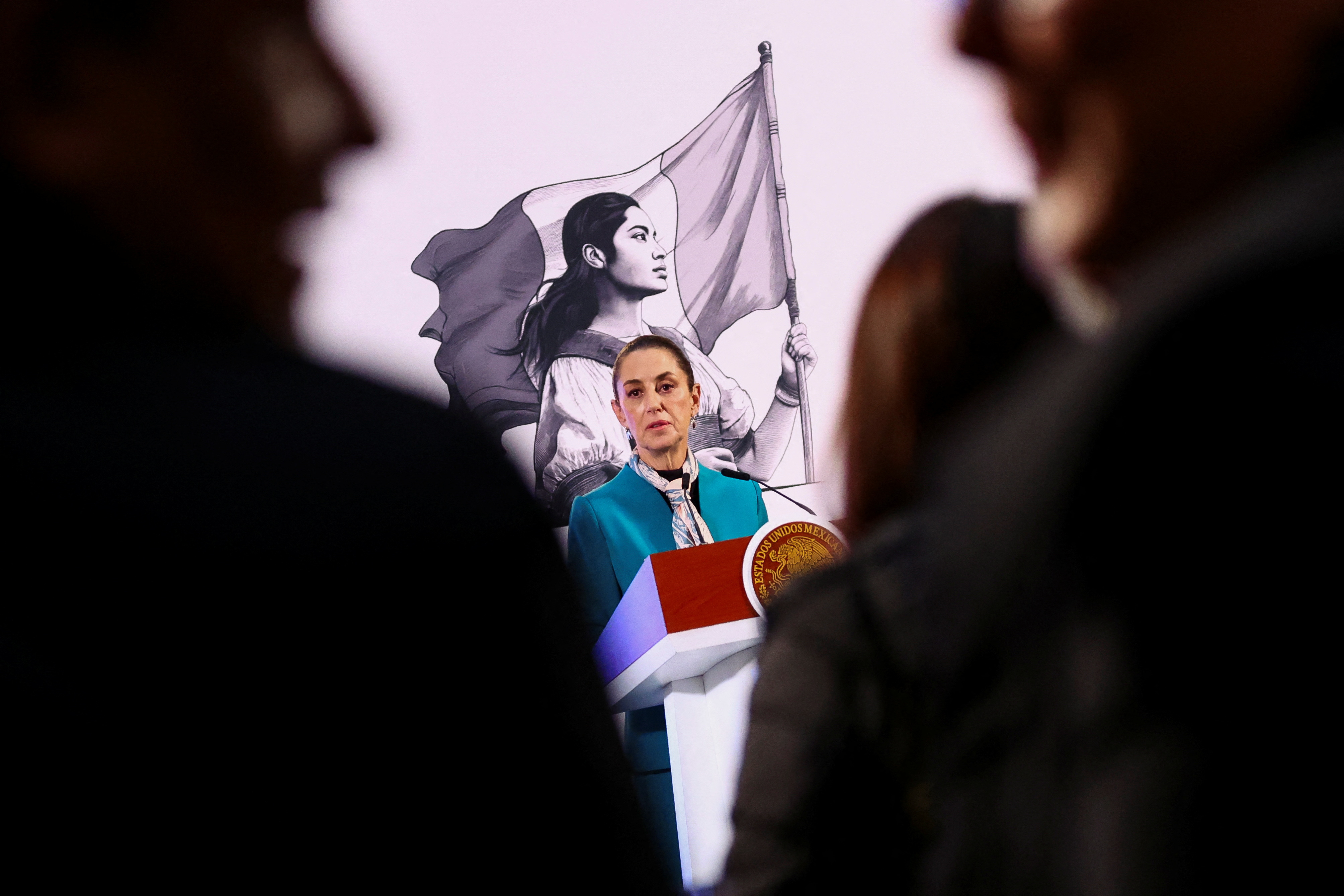 Mexico's President Claudia Sheinbaum holds a press conference in Mexico City