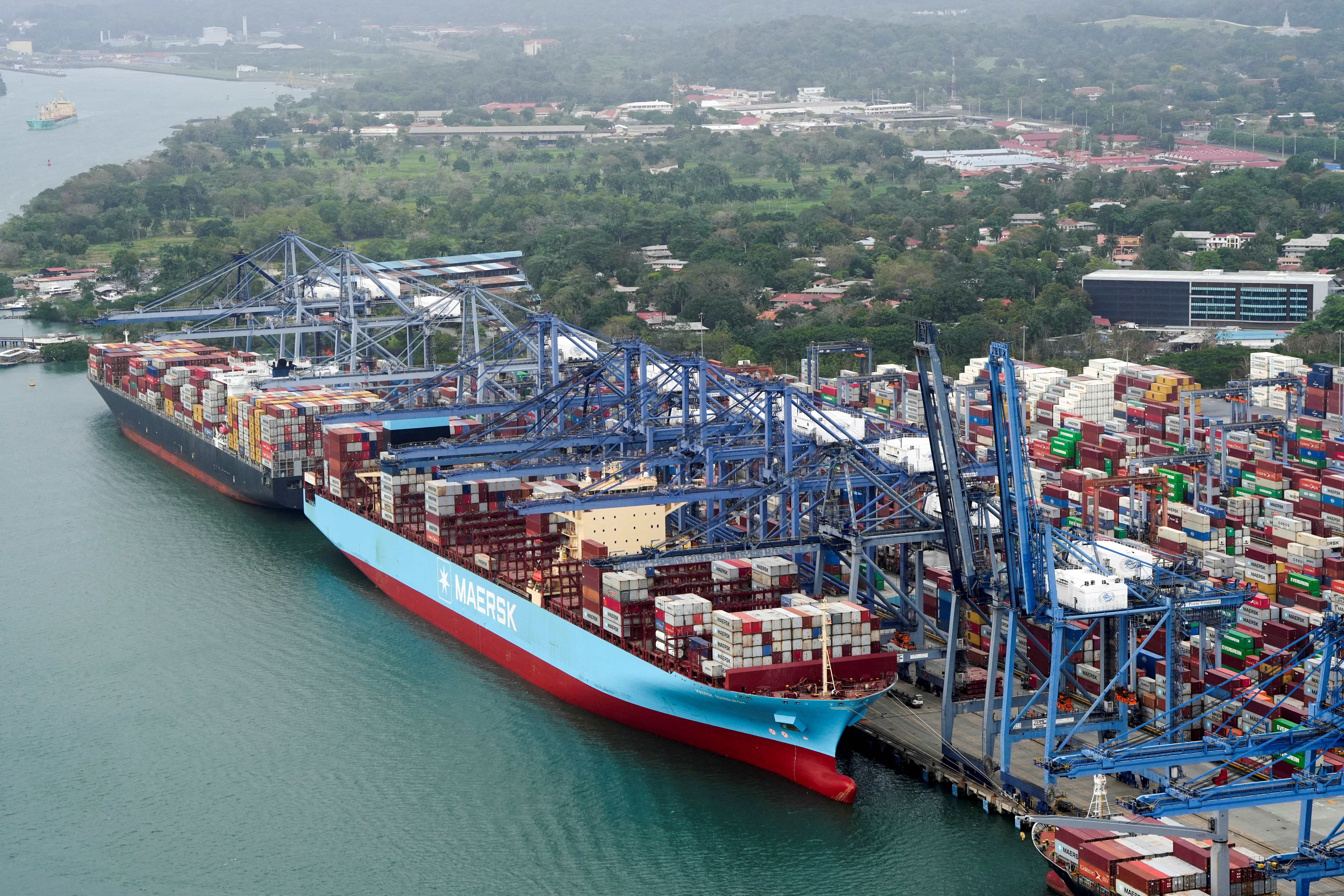 FILE PHOTO: Aerial view of the Panama Canal