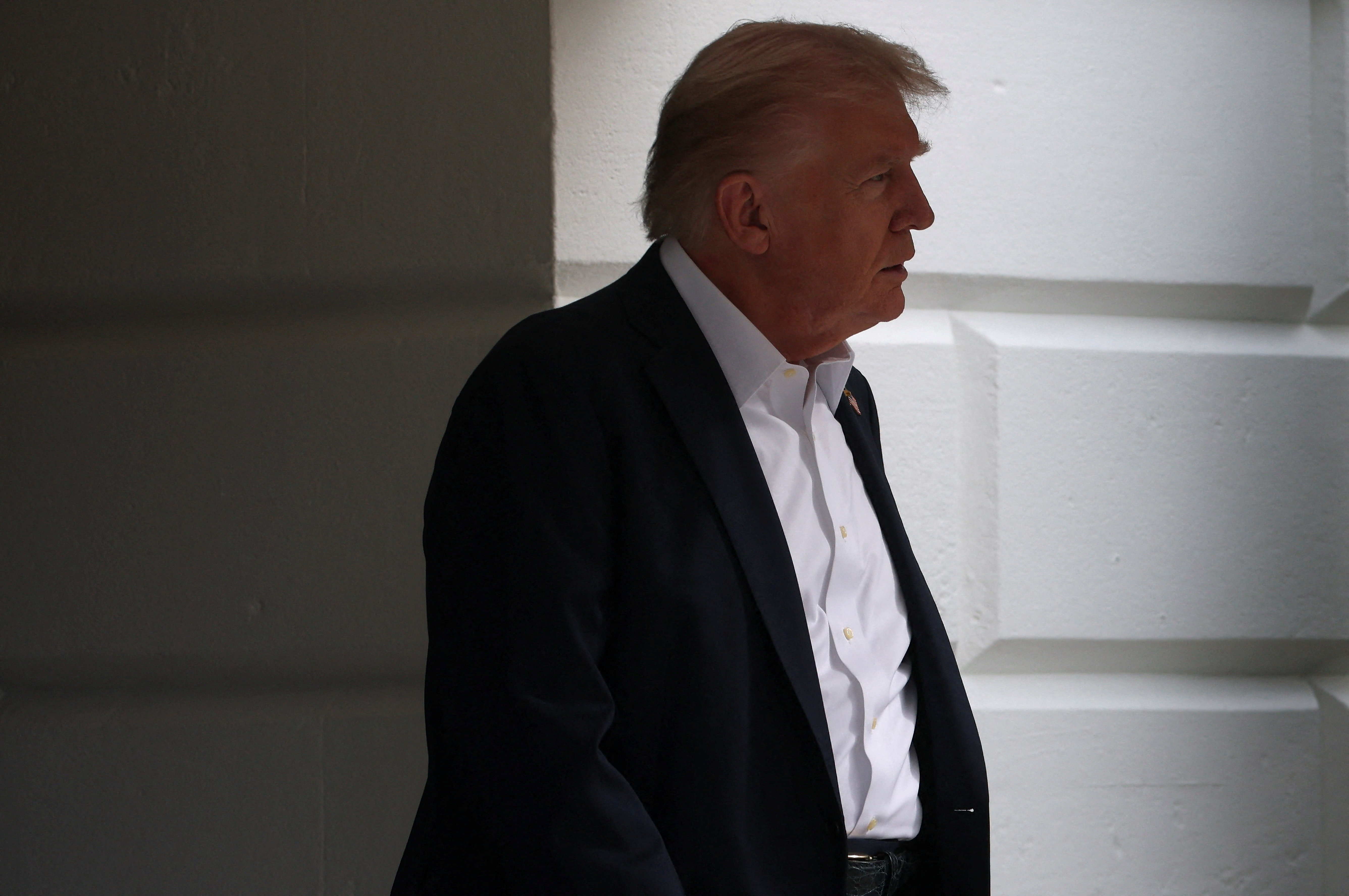 U.S. President Donald Trump departs for travel to New York to attend the Ryder Cup golf tournament