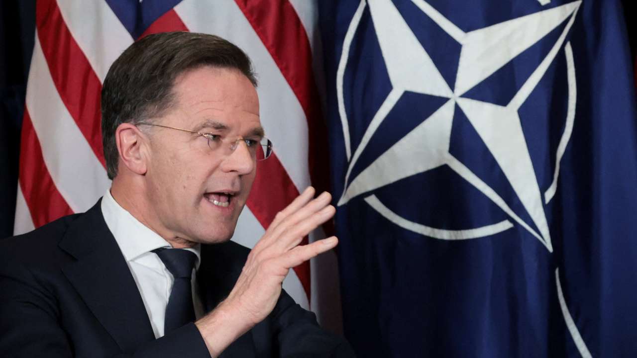 U.S. President Trump holds a bilateral meeting with NATO Secretary General Mark Rutte, at the World Economic Forum in Davos