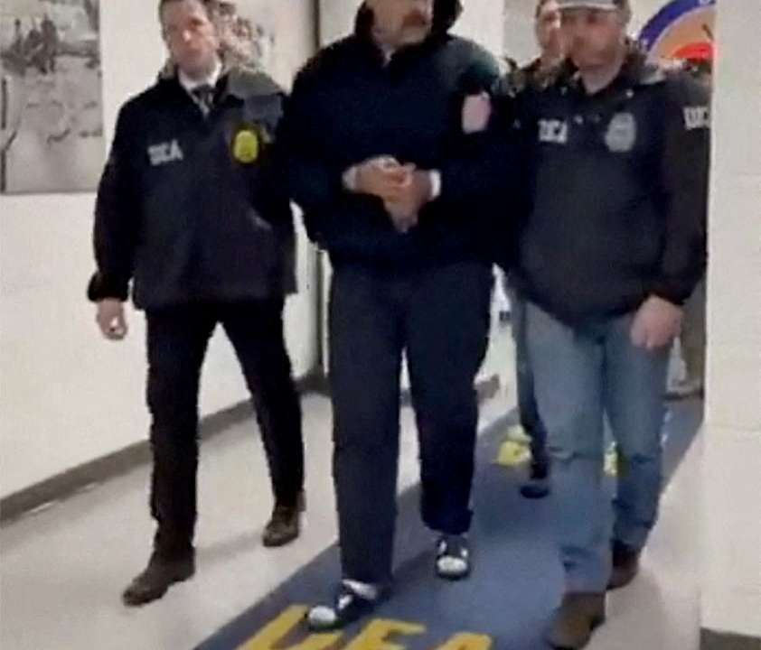 Venezuela's President Nicolas Maduro at the offices of the U.S. Drug Enforcement Administration (DEA) in New York